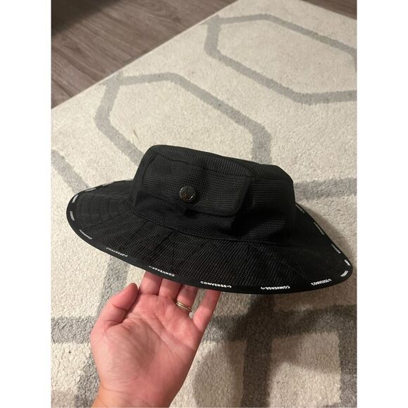 Converse Black Boonie Hat with Chin Strap – Unisex Outdoor Bucket Cap size S/M - Picture 2 of 5